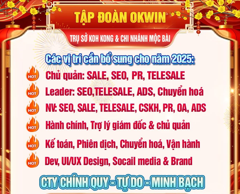 okwin tuyển dụng việc làm