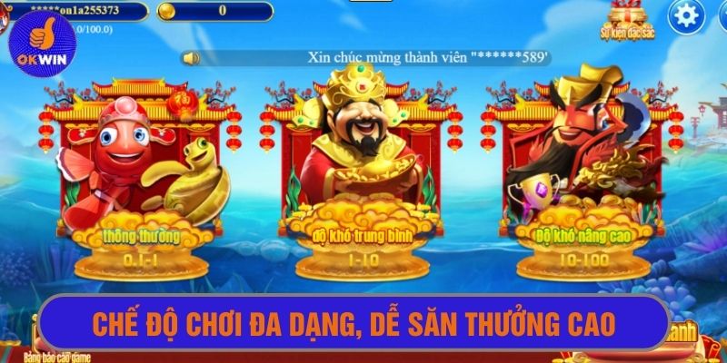Chế độ chơi đa dạng, khoe kỹ năng, săn thưởng cao