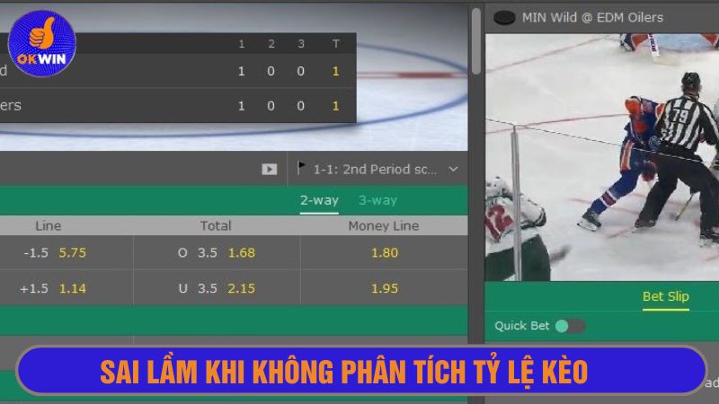 Đừng quá tin vào tỷ lệ kèo cược khúc côn cầu